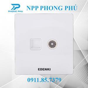 Bộ ổ cắm mạng/tivi Edenki EE-C5TV02