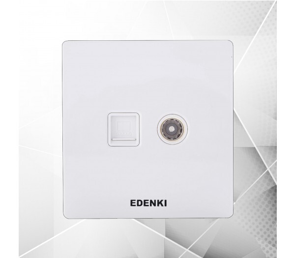 Bộ ổ cắm mạng/tivi Edenki EE-C5TV02