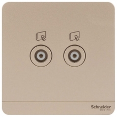 Bộ ổ cắm Tivi đôi AvatarON Schneider E8332TV_WG_G19