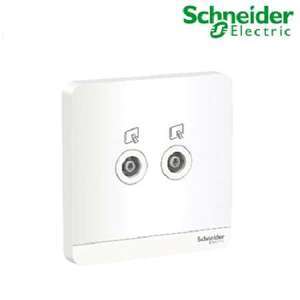 Bộ ổ cắm Tivi đôi AvatarON Schneider E8332TV_WE_G19