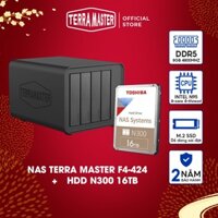 Bộ Ổ cứng mạng NAS TerraMaster F4-424+N300 16T