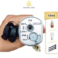 Bộ Ổ Khoá 8 cạnh Xe Wave S110 Chống Trộm (không khóa yên rời)