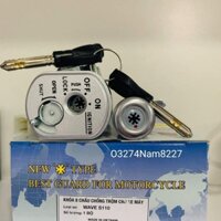 Bộ ổ khóa, công tắc điện 8 cạnh xe WAVE S110, RSX chống đoản