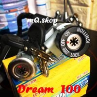 BỘ Ổ KHOÁ XE DREAM 100cc (8 CẠNH ĐIỆN VÀ YÊN)