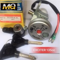 Bộ Ổ Khoá Xe Máy EXCITER 135cc 8 Cạnh (Khoá Điện + Khoá Yên ) (Xem Ảnh + Video)