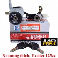 Bộ Ổ Khoá Xe Máy EXCITER 4 Số 6 Cạnh Không Có Từ ( Xem Ảnh + Video Sp )