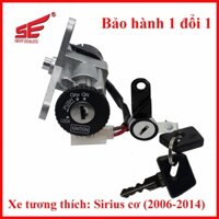 Bộ ổ khóa xe máy SIRIUS cơ từ 2006- 2014 2 cạnh chống trộm cao cấp