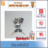 Bộ ổ khóa xe NOUVO SX đầy đủ như hình - 2816 - [Tặng miễn phí cáp điện thoại 3in1]