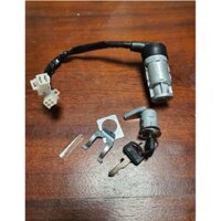 Bộ ổ khóa xe Wave a 100 ( đuôi mở cốp yên bằng sắt )