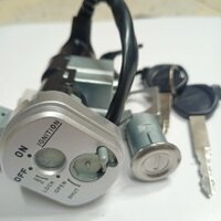 Bộ ổ khoá xe Wave Rs 100 Wave S100 chìa dẹt 2 cạnh chống trộm cao cấp phụ tùng phố huế