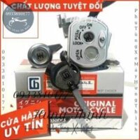 Bộ ổ khóa xe Wave RS S RSX 110CC từ 2011 - 2014 Loại 6 cạnh, có khóa điện yên