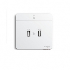 Bộ ổ sạc USB đôi Schneider AvatarON E8332USB_WE_G19