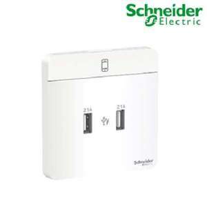 Bộ ổ sạc USB đôi Schneider AvatarON E8332USB_WE_G19