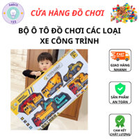 Bộ ô tô đồ chơi các loại xe công trình, xe tải, máy xúc, máy ủi, xe ben, xe cẩu…nhựa ABS cao cấp