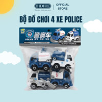 Bộ Ô Tô Đồ Chơi Set 4 Xe Cảnh Sát Bằng Nhựa Chắc Chắn Có Thể Tháo Rời