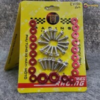 Bộ Ốc Dàn áo Salaya Mẫu S3 Lắp Cho Dòng Xe Ex150 (Tặng Kèm Long Đền Nhôm)