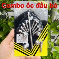 Bộ ốc đầu bò Wave/Dream - Fuled (ốc Salaya inox 304)