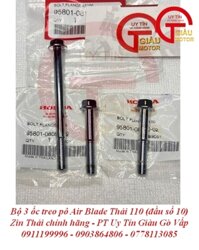Bộ Ốc Treo Pô Air Blade Thái 110 (Đầu Số 10) Zin Thái Chính Hãng Honda Thái Lan