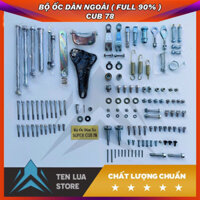 Bộ ốc xe Cub 78-81-82 Hàng cao cấp - xi mạ ánh màu- hàng tiêu chuẩn giả zin Full dàn ngoài 90% (phụ tùng xe máy CUB)