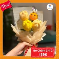 Bó ong chăm chỉ + 3 hoa bằng len Handmade