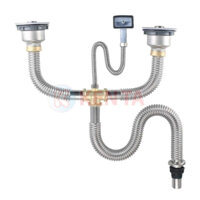 Bộ Ống Thoát Nước Xả 1 Hộc và 2 Hộc Bằng Inox Cho Bồn Rửa Chén