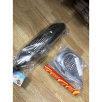 bộ ốp 2 món: ốp pô+ quạt gió xe Vision đời 2020->2024