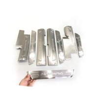 BỘ ỐP BẬC BƯỚC CHÂN TRONG VÀ NGOÀI INOX DÀNH CHO XE HYUNDAI SANTAFE 2019 - NGOÀI