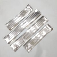 Bộ Ốp bậc cửa, Nẹp bước chân INOX dành cho xe Hyundai Santafe 2015-2018 - Bên trong