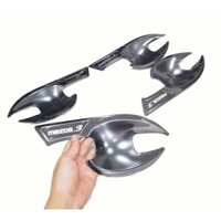 Bộ ốp chén cửa, tay cầm cửa xe Mazda 3 đời 2015 - 2019 kim loại vân titan