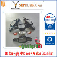 Bộ ốp đầu+gáy+pha đèn+xi nhan xe Dream lùn hàng ABS đẹp chất lượng cao - [Có tặng free cáp sạc nhanh]