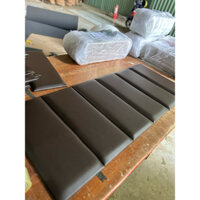 Bộ ốp đầu giường bọc da màu gỗ óc chó 1m6*41