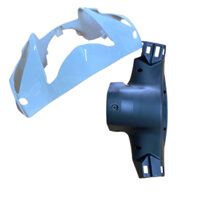 Bô ốp đầu trước sau Phanh Cơ xe Wave RS - S100 - 50cc- Alpha đời 2006 đến 2016 màu Trắng - nhựa ABS loại 1