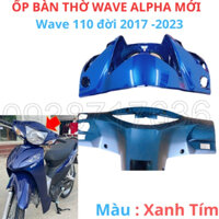 Bộ ốp đầu trước tay lái - ốp đầu đèn xe Wave A / alpha 110 đời 2017 - 2023 màu Xanh Tím - Nhựa honda ABS ZIN