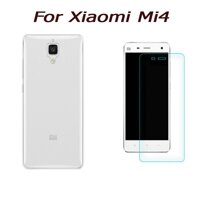 Bộ ốp lưng silicon Xiaomi Mi4 (Trắng) + Kính cường lực 2.5 D [bonus]