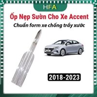 Bộ ốp nẹp sườn Accent 2018-2020-2021-2022-2023 mạ crom bản to trang trí làm đẹp xe - HFA