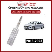 Bộ ốp nẹp sườn Accent 2018-2020-2021-2022-2023 mạ crom bản to trang trí làm đẹp xe