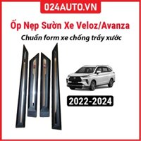 Bộ ốp nẹp sườn, nẹp hông xe ô tô Veloz/Avanza 2022-2024  trang trí bảo vệ cửa xe hơi