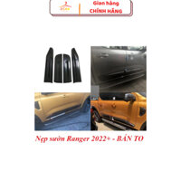 Bộ ốp sườn, nẹp sườn hông xe Ford Ranger 2022 - 2023-2024 nhựa ABS màu ĐEN - BẢN TO