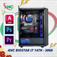 BỘ PC ANC BIOSTAR I7 14TH – 3060 | I7 14700 | 64GB | SSD M2 500G | 3060 12GB | Tản nước 360