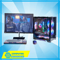 BỘ PC CŨ H310/B365-i3 9100F-RX580 8GB-MÀN HÌNH 24INCH