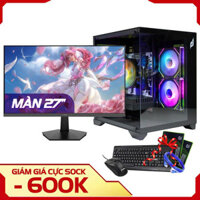 BỘ PC GAMING CORE I5 11400F | RAM 16G | GTX 1660 Super 6G | Nvme 256G | MÀN HÌNH 27INCH