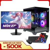 BỘ PC GAMING CORE I5 11400F | RAM 16G | RX 6600 8G | Nvme 256G | MÀN HÌNH 27INCH