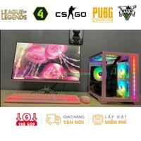 BỘ PC GAMING FULL HỒNG MIK LV12