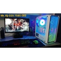 Bộ PC Gaming Led trắng...Core i3 6100/Ram 8G/SSD 120G, HDD 500G/ VGA GTX 750 2G DR5/Màn hình 22in FHD