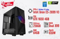 BỘ PC NOX, RENDER DUAL XEON E5-2699 V3/ RAM 64G/ VGA GTX 1650 4G (36 Nhân - 72 Luồng)