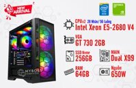 BỘ PC NOX, RENDER DUAL XEON E5-2680 V4/ RAM 64G/ VGA GT 730 2G (28 Nhân - 56 Luồng)