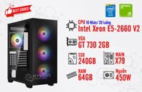 BỘ PC NOX, RENDER XEON E5-2660 V2/ RAM 64G/ VGA GT 730 2G (10 Nhân - 20 Luồng)