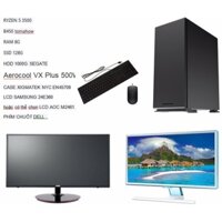 Bộ Pc ryzen5 3500 ram 8G ssd 128G hdd 1t Lcd samsung 24e360