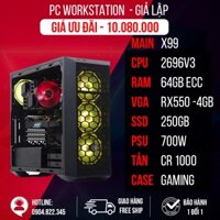 BỘ PC WORKSTATION XEON E5 2696v3 / 64GB / RX550 4GB