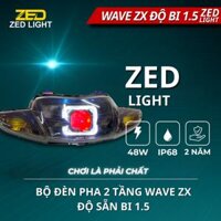 Bộ Pha Đèn 2 Tầng Wave ZX Độ Sẵn Bi 1.5 ZED LIGHT